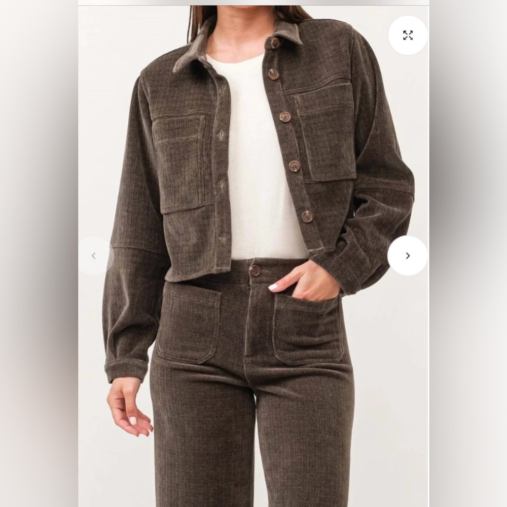 NEW! Dear John chenille Cropped Jacket & Pants Outfit. Size S